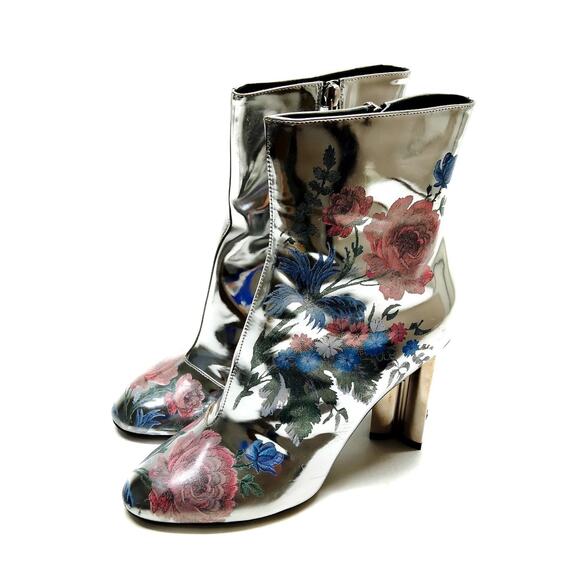Louis Vuitton Boots Women Silver Patent Leather Size 38 - Picture 1 of 8